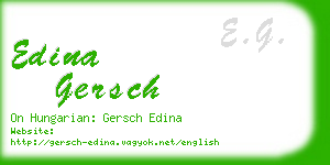 edina gersch business card